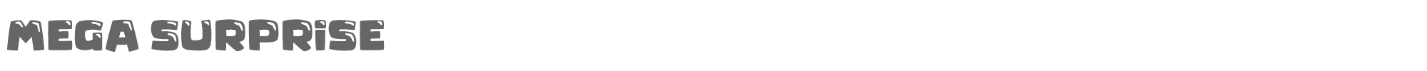 Sample characters Mega Surprise Font